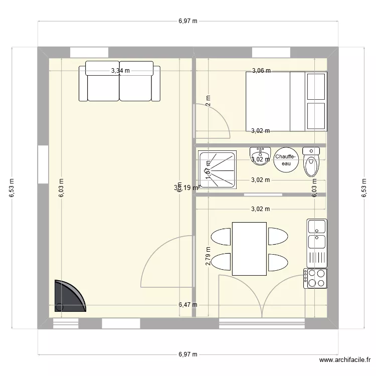 Donz&egrave;re Garage 1. Plan de 