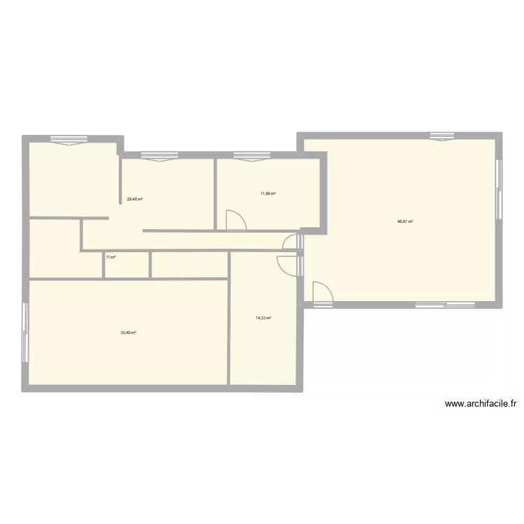 Croquis mika. Plan de 6  et 146 m²