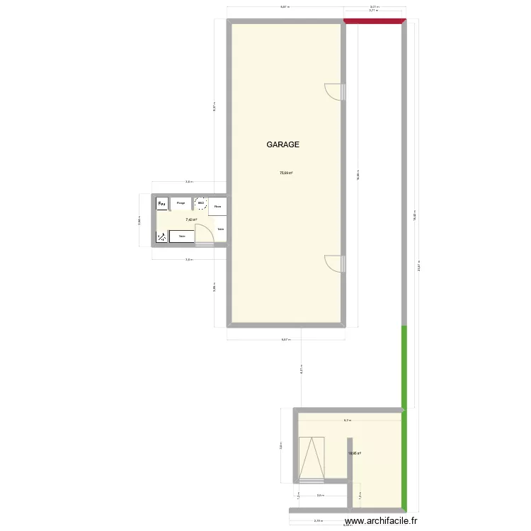 Arri&egrave;re Sud Maison PSB (1). Plan de 