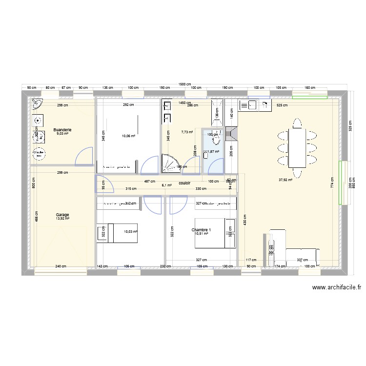 maison balon2. Plan de 10 pièces et 223 m2