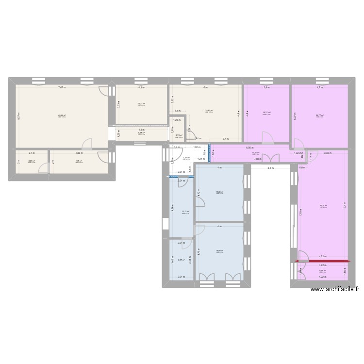 docter serre distribution. Plan de 17 pièces et 264 m2