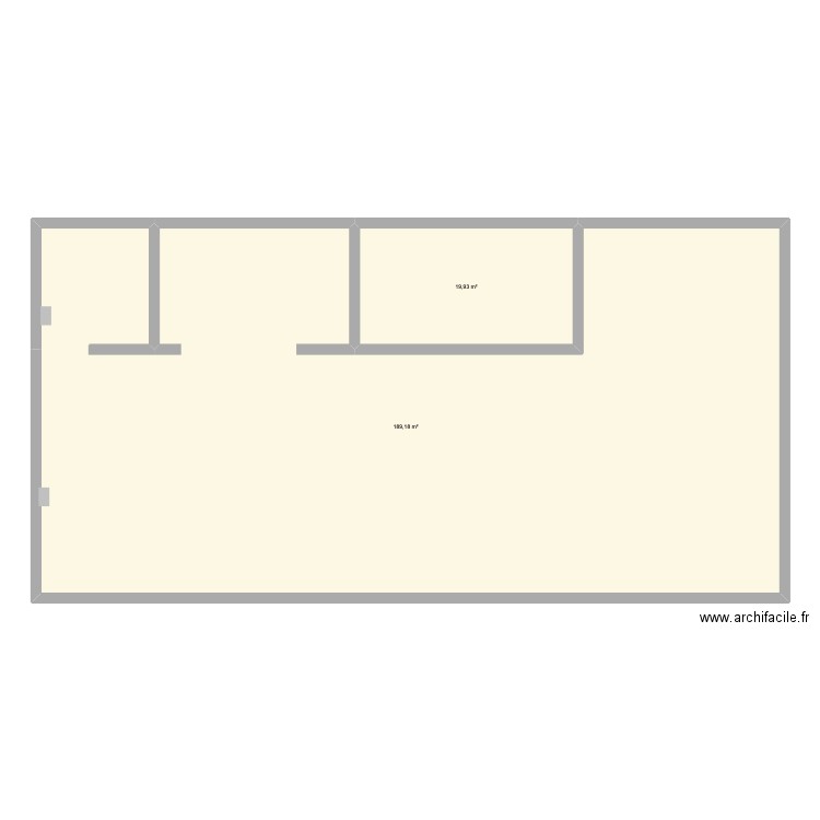 HOTEL. Plan de 2 pièces et 209 m2