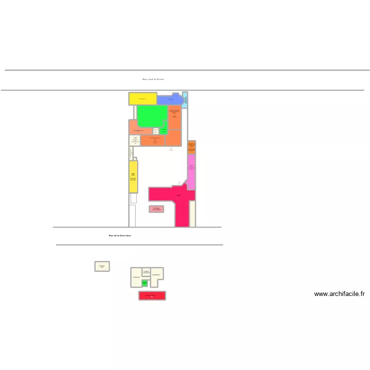 La Demi-lune. Plan de 22  et 4920 m²