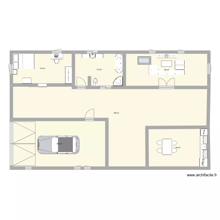 TEST. Plan de 6  et 162 m²