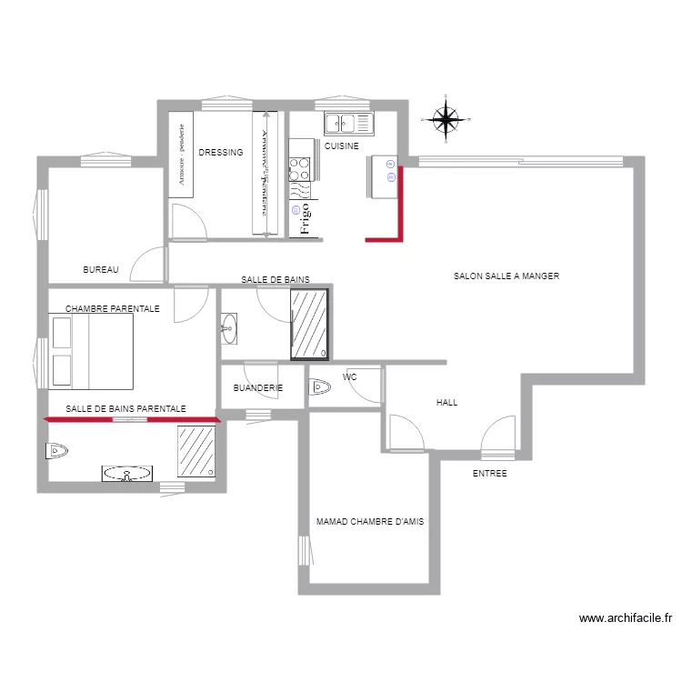 STEIMATSKY V2. Plan de 3 pièces et 29 m²
