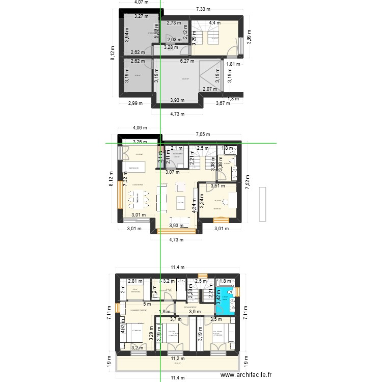 Villa GREG-GéGé 2025 V13. Plan de 18 pièces et 227 m2