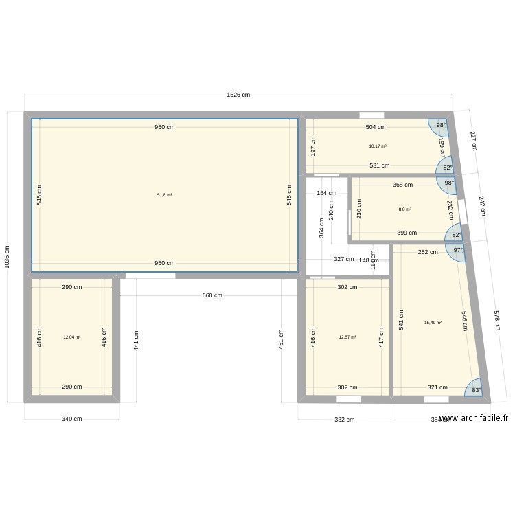 nncki. Plan de 0 pièce et 0 m2