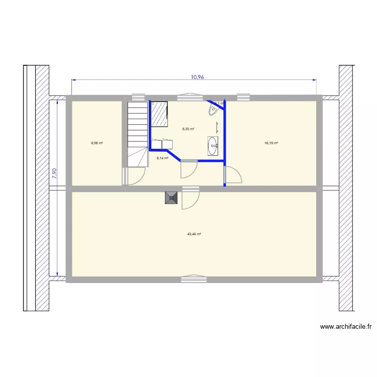 Etage_Plagnes_V2. Plan de 6 et 85 m² Etage_Plagnes_V2. Plan de 6 et 85 m²