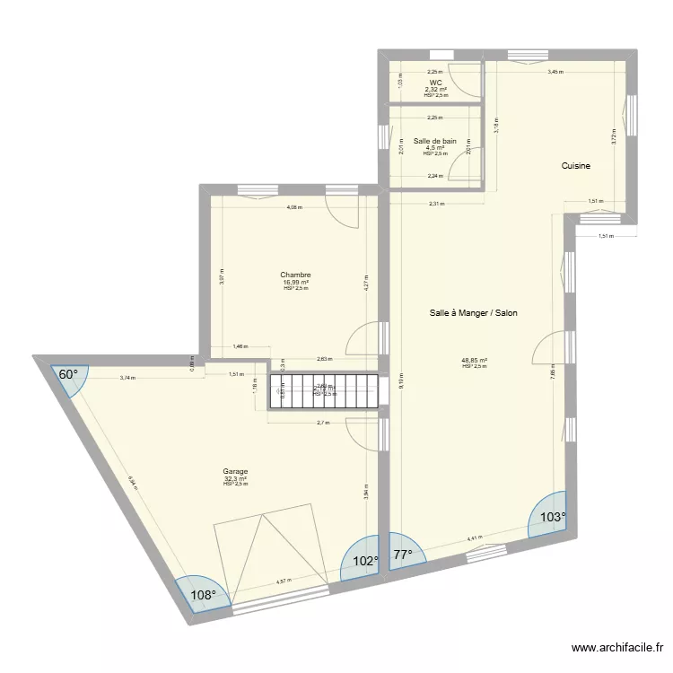 Blondin EDL RDC. Plan de 
