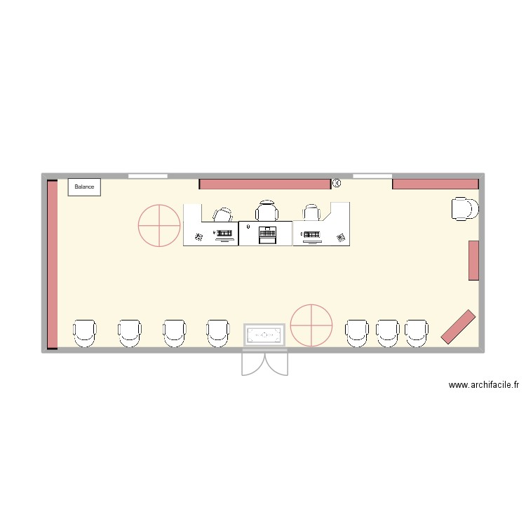 Plan accueil. Plan de 1 pièce et 37 m2