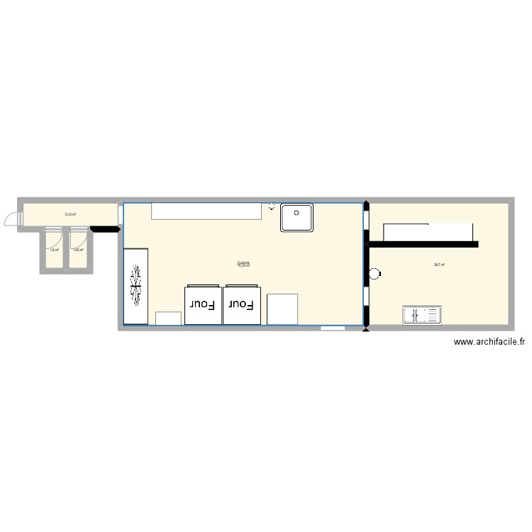 Cuisine ecole creteil. Plan de 0 pièce et 0 m2