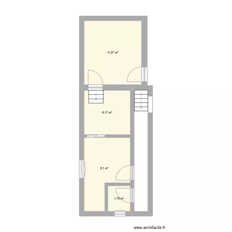 Extension vf0. Plan de 4 Pièces et 27 m²