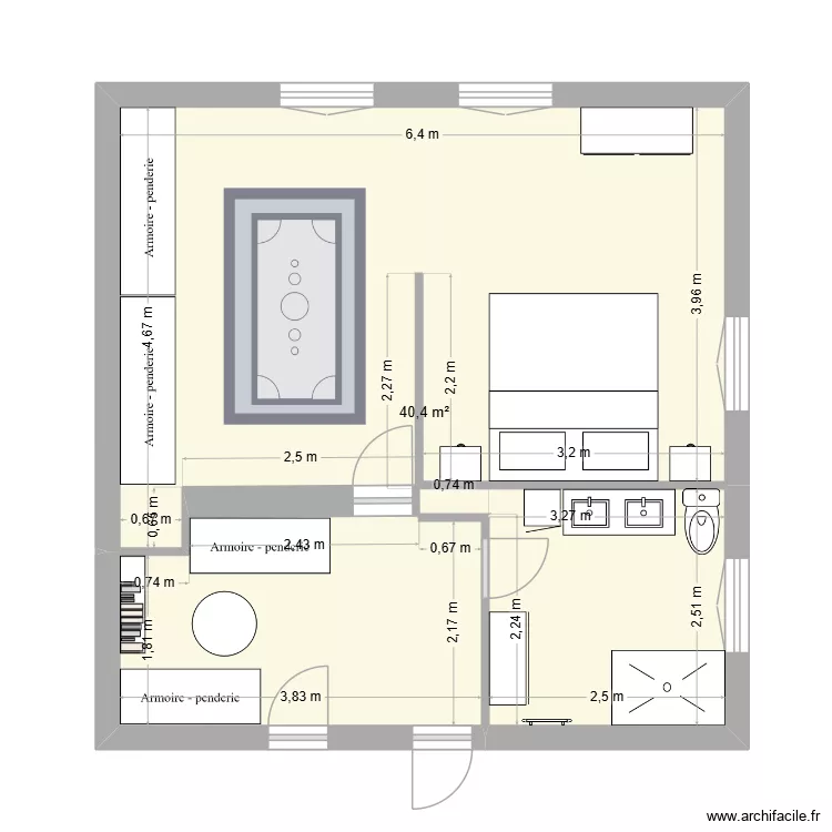 maison étage 1. Plan de 1 et 40 m² maison étage 1. Plan de 1 et 40 m²