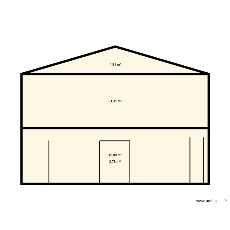 plans gujan facade sud. Plan de 4 pièces et 48 m2