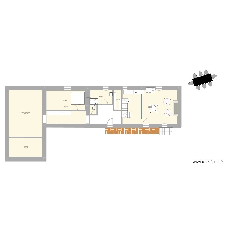 plan reel. Plan de 10 pièces et 149 m2