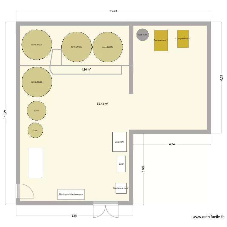STEP Manufacture. Plan de 2  et 84 m²