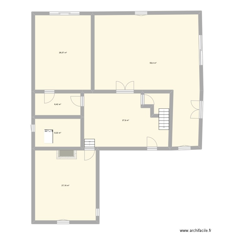 Maison Luzinay. Plan de 6 pièces et 156 m2