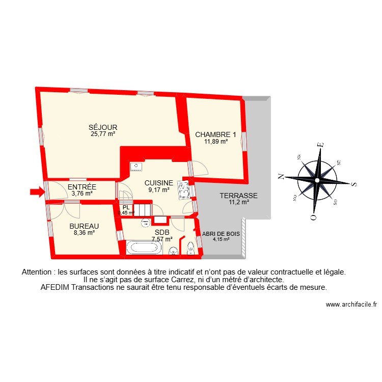 BI 29864. Plan de 23 pièces et 261 m2