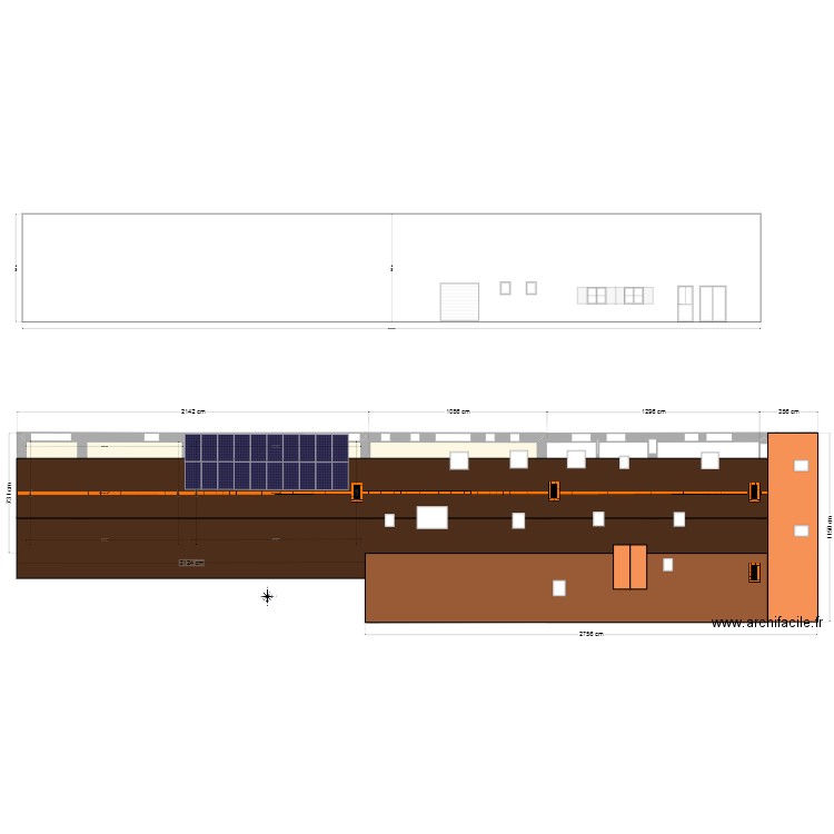 Plan de Masse La loge Façade. Plan de 3 pièces et 188 m2