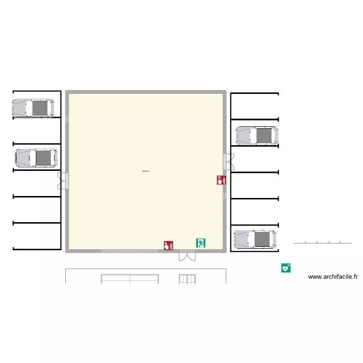 PROJET. Plan de 1  et 184 m²