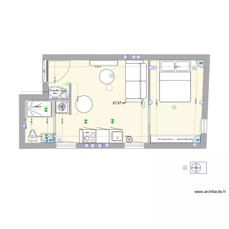 Appartement 26 dernière version. Plan de 1 et 28 m² Appartement 26 dernière version. Plan de 1 et 28 m²