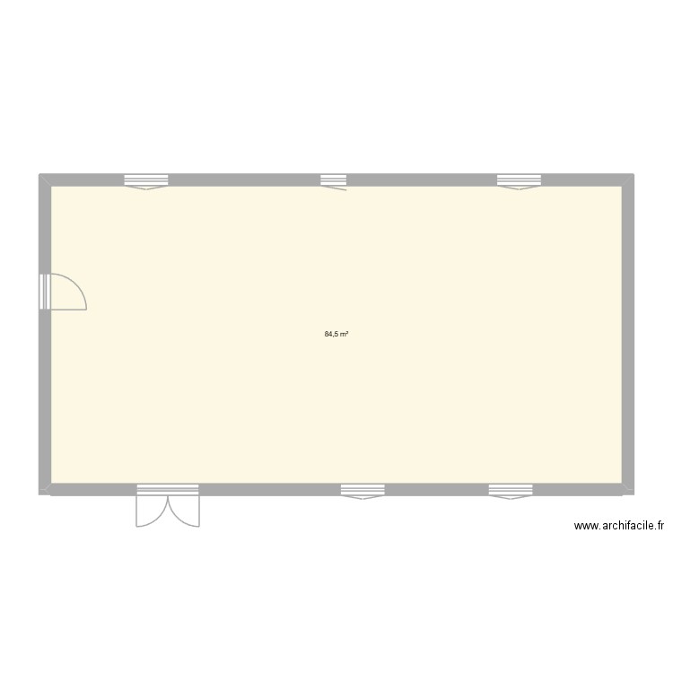 depart1. Plan de 1 pièce et 85 m2