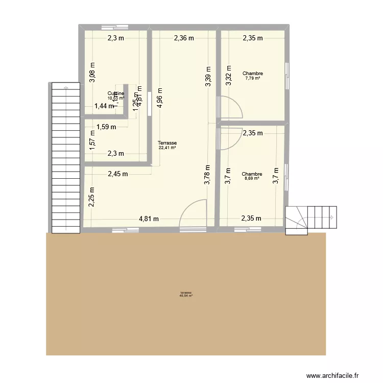 maison existante. Plan de 4 et 50 m² maison existante. Plan de 4 et 50 m²