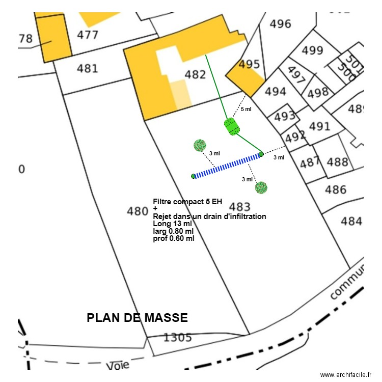 Fadeuilhe. Plan de 0 pièce et 0 m2