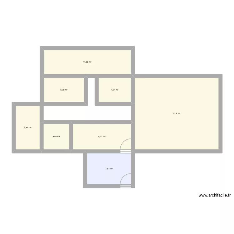 Fromagerie Limouzin. Plan de 9  et 82 m²