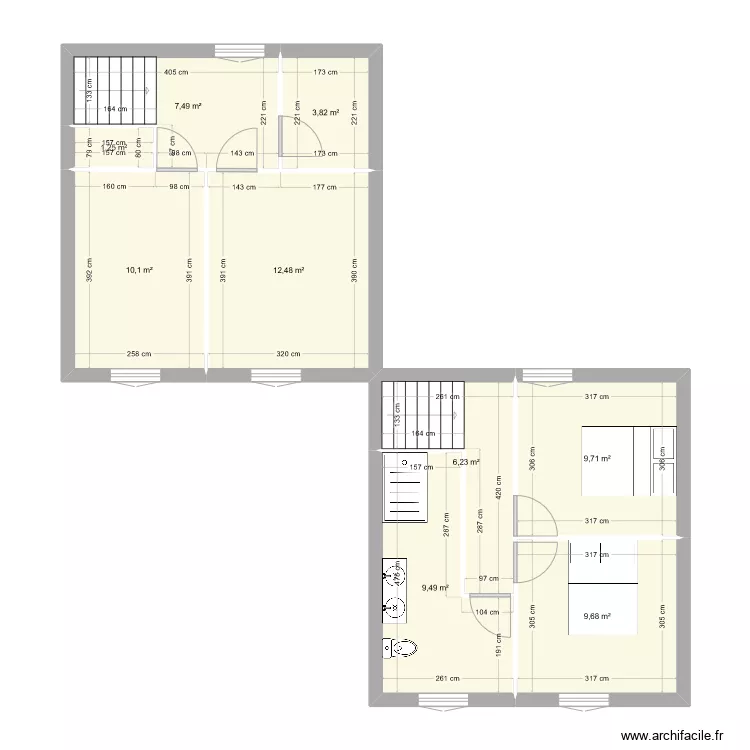 maison la marne &eacute;tage. Plan de 