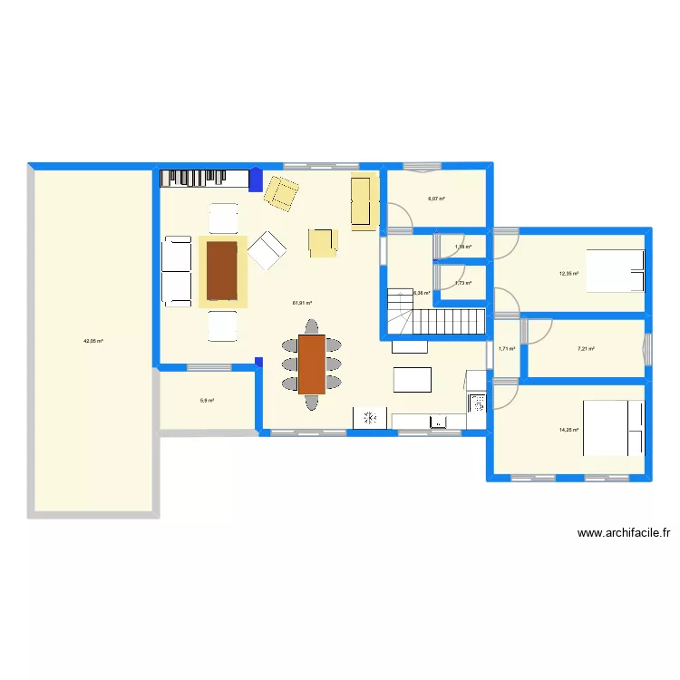 Longarisse RdC &eacute;tudes. Plan de 11  et 161 m²