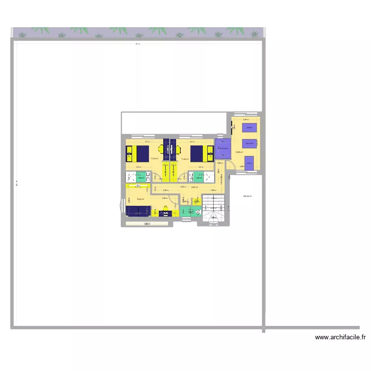 prefaille PC accept&eacute; 1 avec 2ieme garage. Plan de 25  et 1210 m²