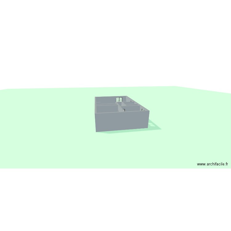 RDC. Plan de 6 pièces et 81 m2