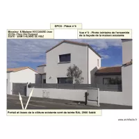 DPC5 - Pi&egrave;ce n&deg;4 - Photo lointaine de l'ensemble de la fa&ccedil;ade de la maison existante