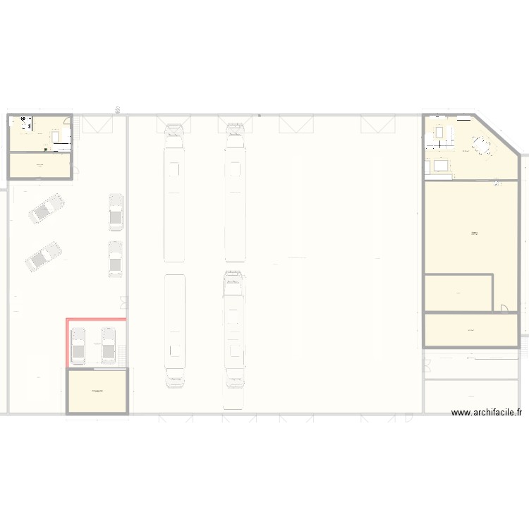 GARAGE PRO DUPL. Plan de 36 pièces et 2750 m2