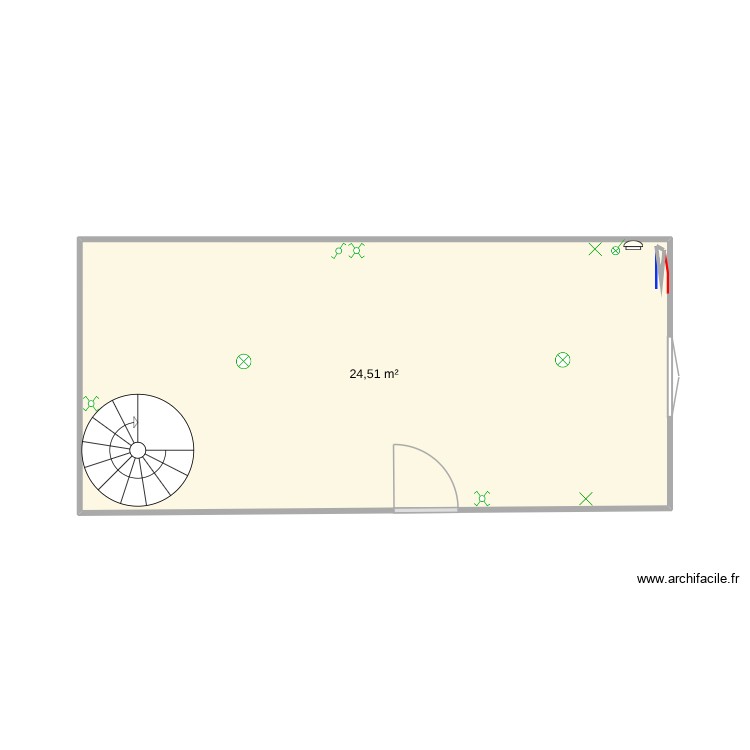 RDC &eacute;clairage. Plan de 0 pièce et 0 m2