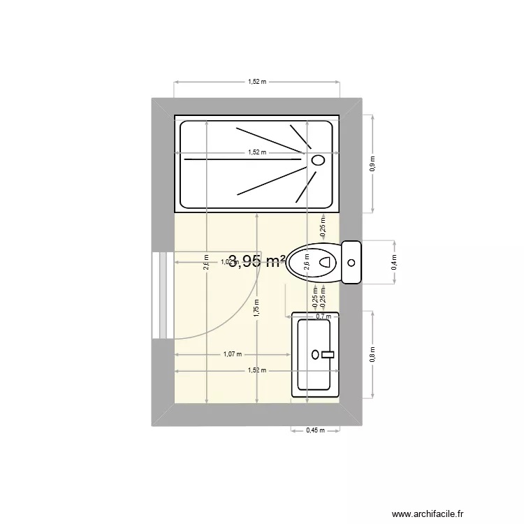 Etaj_baie1_new_new. Plan de 1 et 4 m² Etaj_baie1_new_new. Plan de 1 et 4 m²