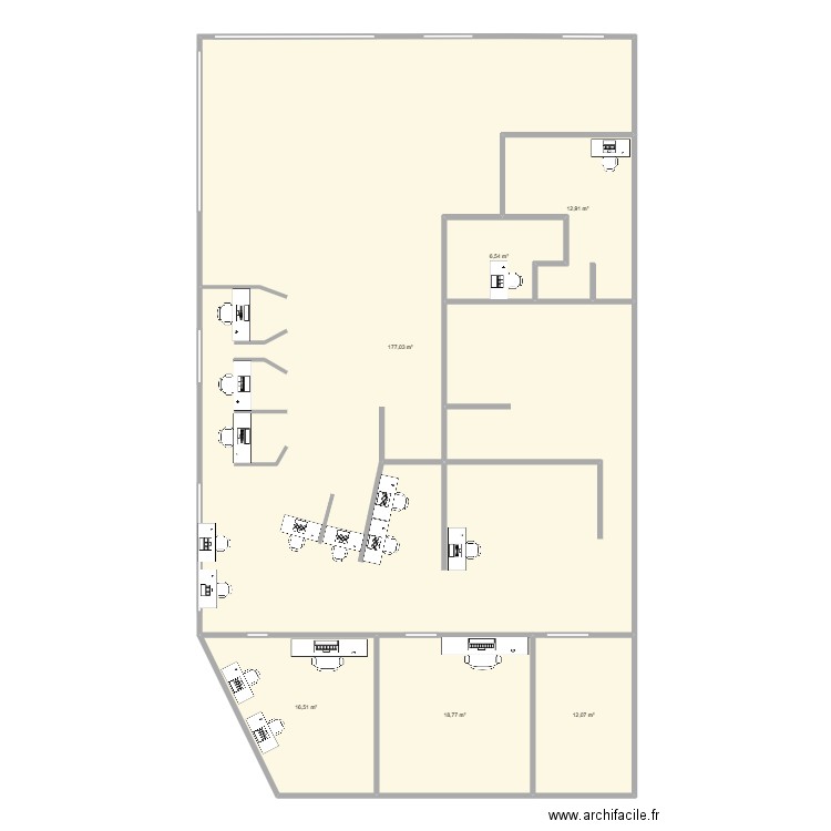 pharma_new_2. Plan de 6 pièces et 244 m2