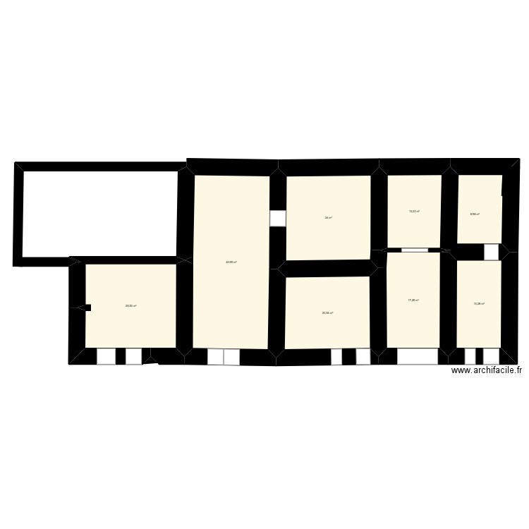 cuisine pro. Plan de 8 pièces et 167 m2