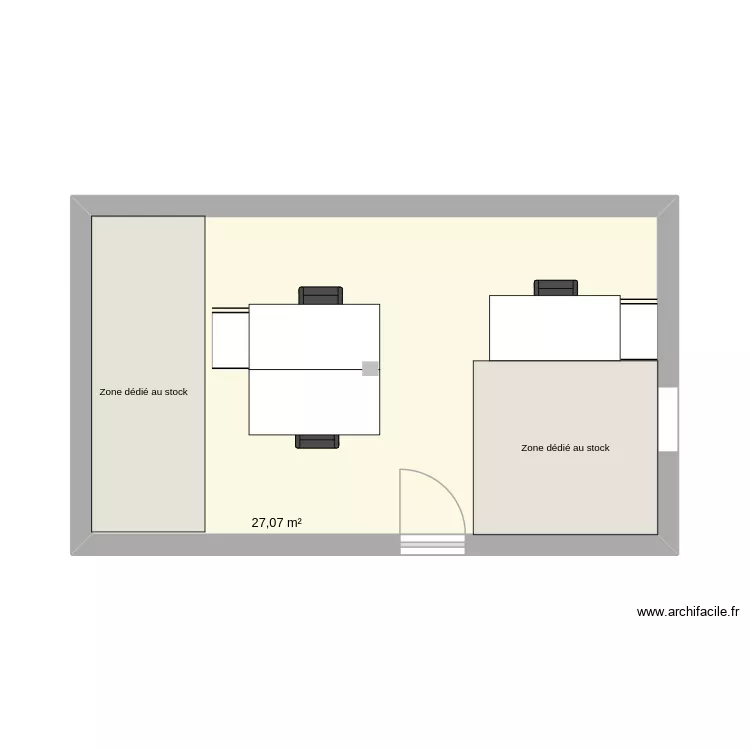 plan bureau. Plan de 1 Pièce et 27 m² plan bureau. Plan de 1 Pièce et 27 m²