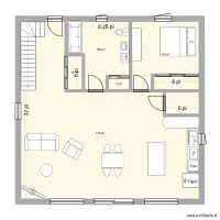 Maison 34X34(32X32 intérieur)