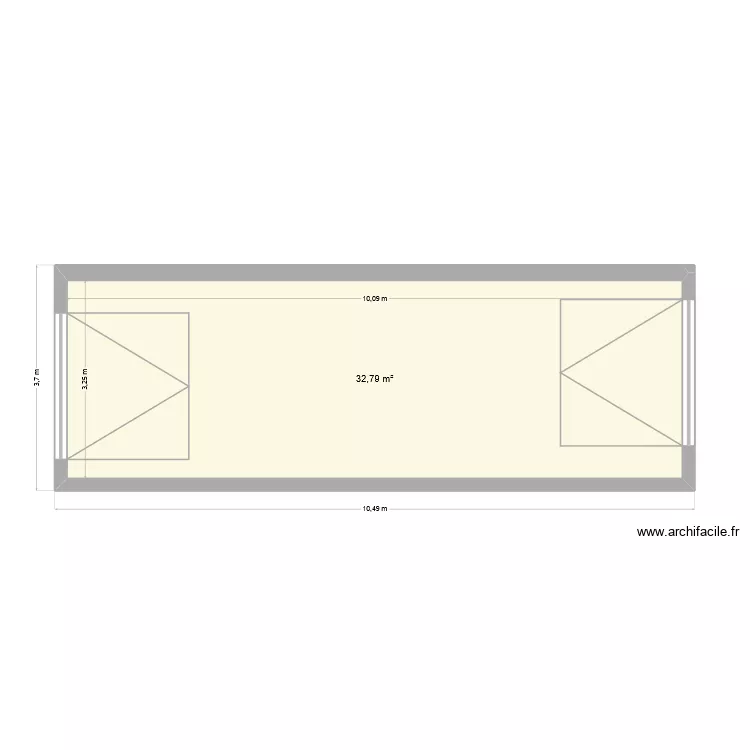 Mourad Fegersheim. Plan de 1  et 33 m²