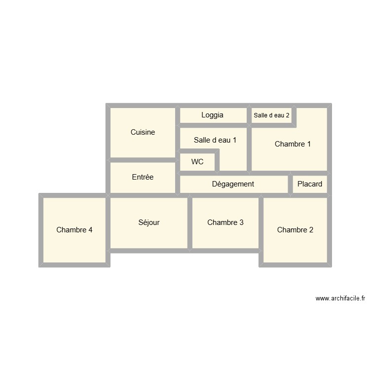 2504 GRIMONT. Plan de 13 pièces et 19 m2