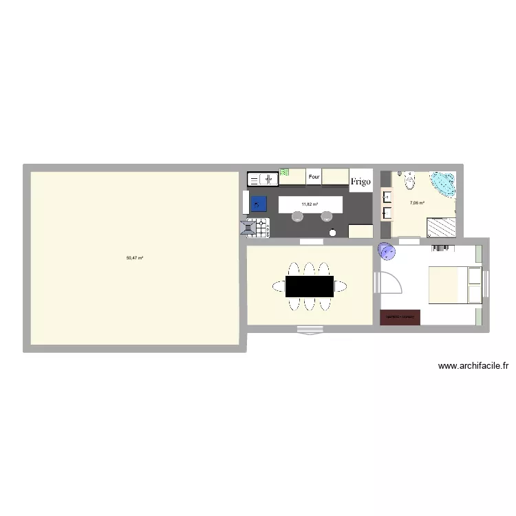 maison plan. Plan de 4  et 83 m²