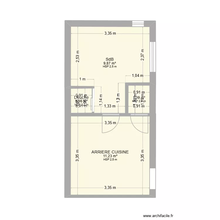DUCHEMIN_MOREUIL. Plan de 4 et 23 m² DUCHEMIN_MOREUIL. Plan de 4 et 23 m²