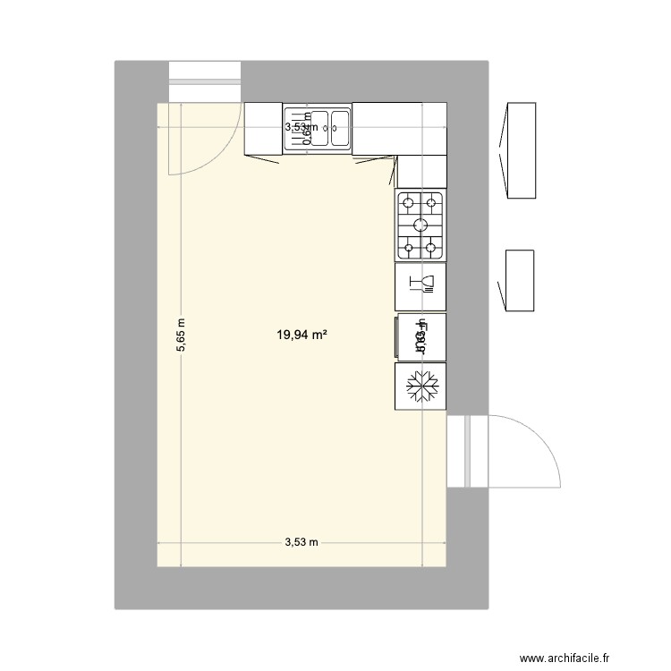 CUISINE adaptée de St Alban. Plan de 0 pièce et 0 m2