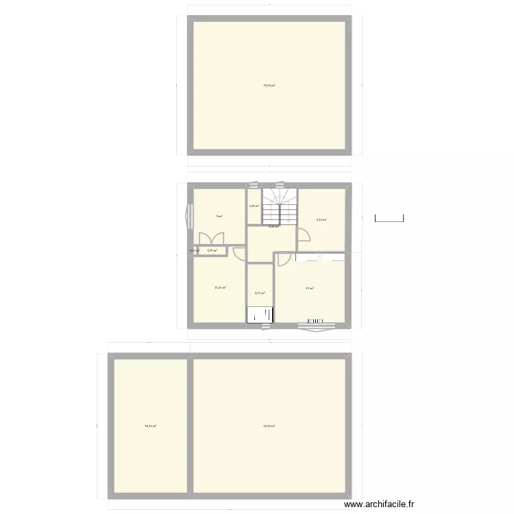 mathurin. Plan de 12  et 212 m²