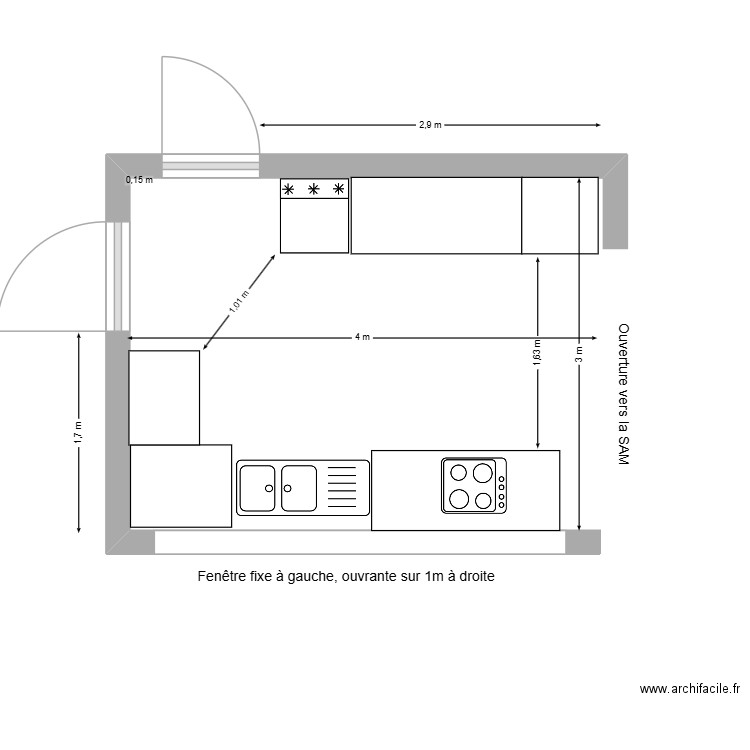cuisine. Plan de 0 pièce et 0 m2