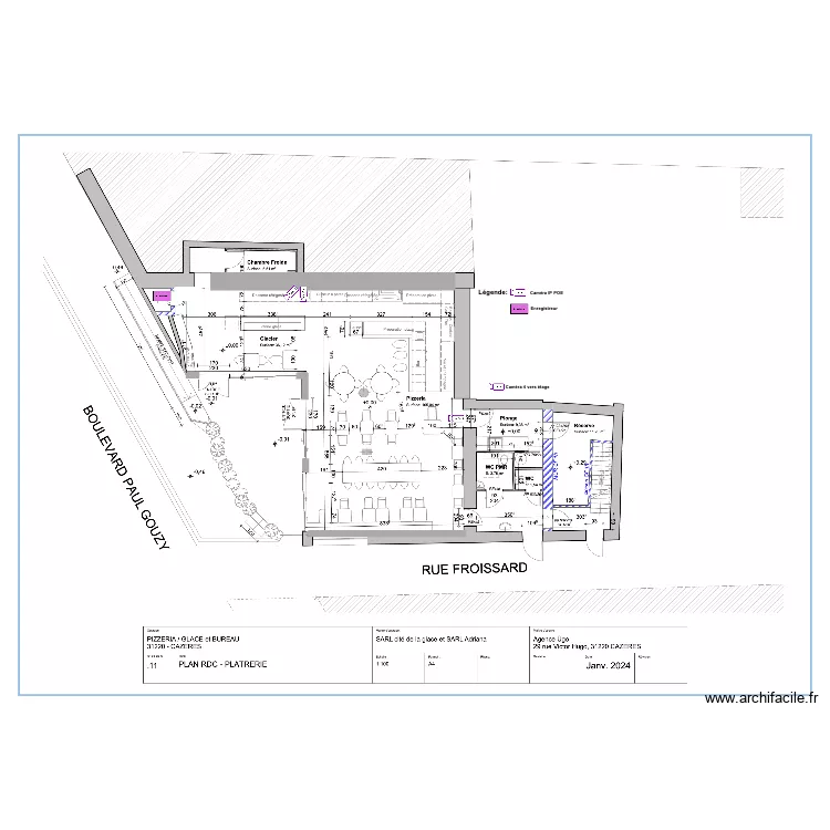 Pizz&eacute;ria LIA CAM. Plan de 