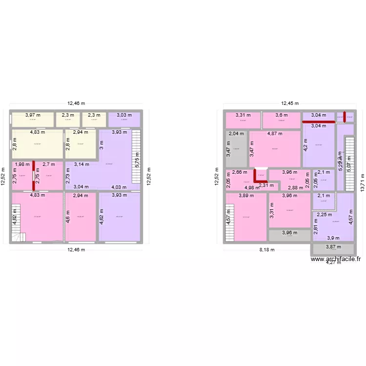 plan immeuble Fond Laye2. Plan de 32 et 274 m² plan immeuble Fond Laye2. Plan de 32 et 274 m²